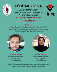 Bölümümüzden TÜBİTAK 2209-A Başarısı